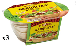 3 Unidades de Barquitas Mexicanas Old El Paso 193 g. por 5.22€