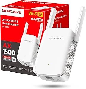 Mercusys ME1500X Wi-Fi 6 Amplificador WiFi, Repetidor de Doble Banda por 22.99€