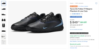 Tacos de Fútbol TF Phantom 6 Low Club por $850 | Mercado Libre