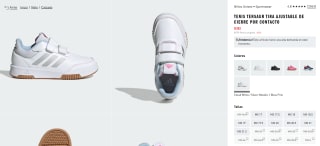 Tenis Adidas Tensaur Tira Ajustable de Cierre por $382