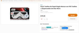 Pack Toallas de Papel Regio Manos (160 toallas) por $79 en Chedraui