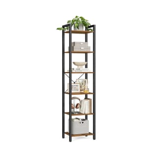 SONGMICS Librería 6 Niveles Marrón Rústico y Negro por 37,40€