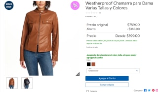 Chamarra Weatherproof por $399 | Costco
