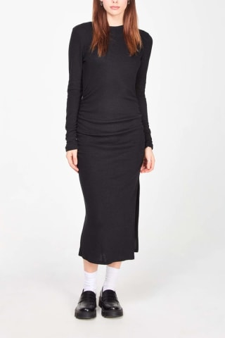 JENNYFER vestido largo negro manga larga por 2,99€