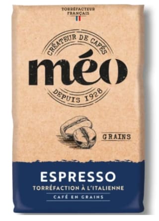 Café en Grains Espresso Torréfaction à l'italienne Corsé MEO à 16,65€