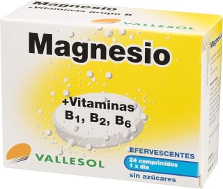 VALLESOL Magnesio Vitaminas B1 B2 B6 24 comprimidos por 2,42€