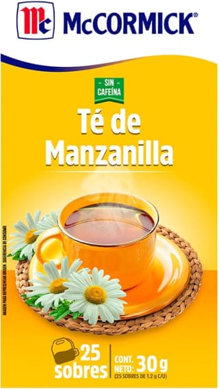 Té de Manzanilla McCormick 25 Sobres por $13 | Amazon