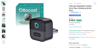 Ottocast adaptador inalámbrico para CarPlay/Android Auto por $450 en Mercado Libre