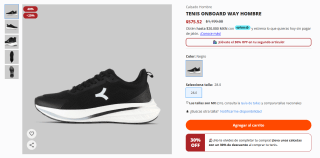 Tenis Onboard Way para Hombre por $576 | DPStreet