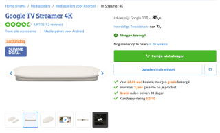 Google TV Streamer 4K voor 85 euro