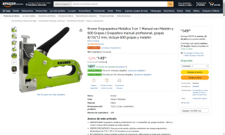 Kroner Engrapadora 3 en 1 con Maletín por $149 | Oferta Amazon