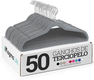 50 Ganchos para Ropa de Terciopelo por $249 | Oferta Amazon