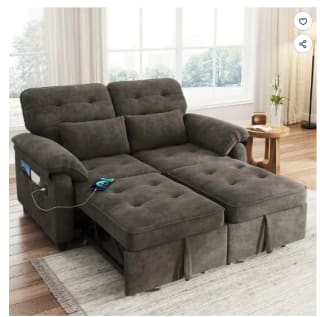 Canapé-lit double 3 en 1, pliable, dossier réglable à 471,29€