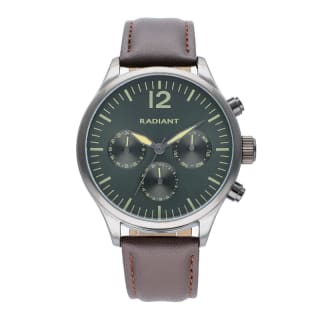 Radiant Team RA641702 Reloj Analógico para Hombre 43 mm Marrón y Plateado 5 ATM 32.99