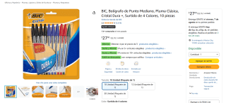BIC 4-Color 3 + 1 (10 piezas) por $20 en Amazon