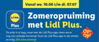 25% extra korting tijdens de Lidl zomeropruiming