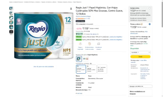 Papel Higiénico Regio Just 1 por $120 | Oferta Amazon