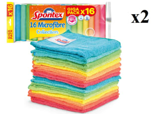 2 Packs de 16 Bayetas de microfibra de Spontex por 9.59€