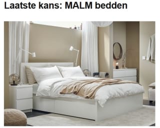 Tot 32% korting op MALM bedden bij IKEA