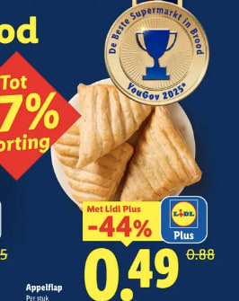 Appelflap voor €0,49 bij Lidl (Lidl Plus)