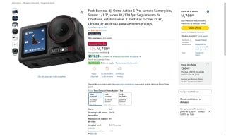 DJI Osmo Action 5 PRO Pack Esencial por $4,079 | Amazon (BBVA MSI)