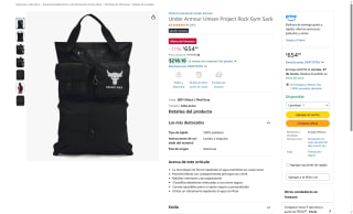 Mochila Under Armour Project Rock 19L por $654 | Amazon