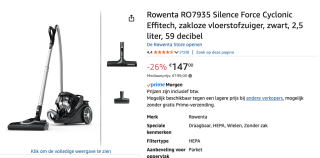 Rowenta Silence Force Effitech RO7935 voor €147 bij Amazon