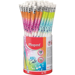 Maped Mini Cute 851874 Bote de 72 Lápices de Grafito HB con Goma de Borrar a 2.99€