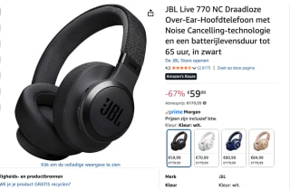 JBL Live 770NC voor €59,99 bij Amazon