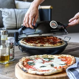Horno para Pizza a la Piedra Black Edition Kitchen-it por solo $79.990 en El Volcan