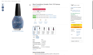 Esmalte Bissú 375 Famosa 15ml por $19 | Amazon