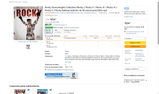 Colección Blu-ray Rocky 40 Aniversario por $605 | Oferta Amazon