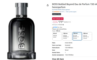 Hugo Boss Bottled Beyond Eau de Parfum 150 ml voor €71,89 bij Amazon