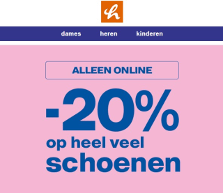 20% korting op heel veel schoenen bij vanHaren