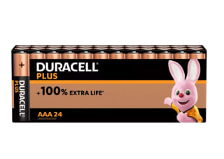 Lot de 24 Piles Duracell plus - AAA à 6,03€
