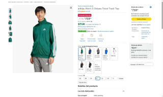 Playera adidas 3 Rayas Hombre por $759 | Amazon