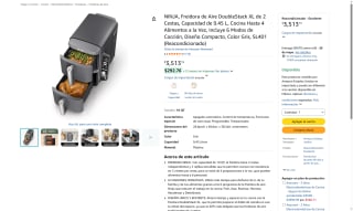 NINJA Freidora de Aire DoubleStack XL 9.45L por $3,513 | Oferta Amazon