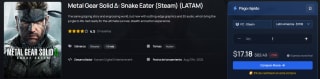 Metal Gear Solid Δ: Snake Eater (Steam) por $266 | Game Boost