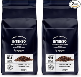 1Kg by Amazon Granos de Café Intenso, Tostado Ligero por 12.02€