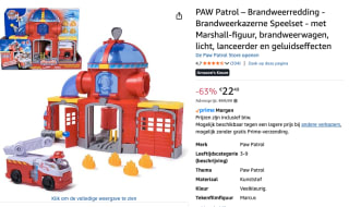 PAW Patrol Fire Rescue Brandweerkazerne en Brandweerwagen voor €22,49 bij Amazon