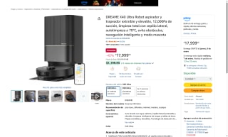 DREAME X40 Ultra 12000Pa por $17,999 | Amazon