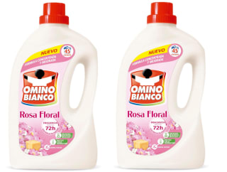 2 Botes de Omino Bianco Detergente Líquido Rosa Floral 45 Dosis, 1800ml por 11.67€