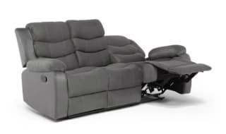 Sofá 3 Cuerpos Reclinable Tradicional Norman Terciopelo Gris $358.990 Mundo Lider, cl