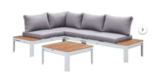 AXI Eos Loungeset met ligbed Wit met Hout-look PSPC voor €449 bij praxis