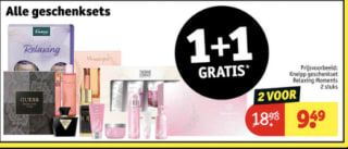Alle geschenksets 1+1 gratis bij kruidvat