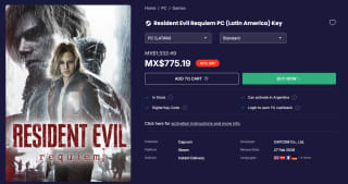 Resident Evil Requiem PC por $775 | Oferta LOADED