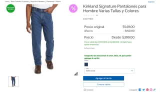Pantalones Jeans Kirkland Signature por $399 | Oferta Costco