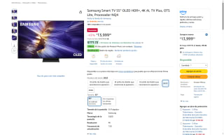 Televisión Samsung Smart TV 55 OLED 4K por $13,999 | Amazon