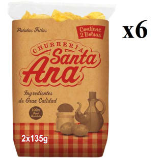 6 Unidades de Patatas fritas de churrería SANTA ANA, cartucho 270 g por 12.22€