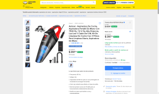 Aspiradora de Mano AstroAI 7500PA por $398 | Oferta Mercado Libre
